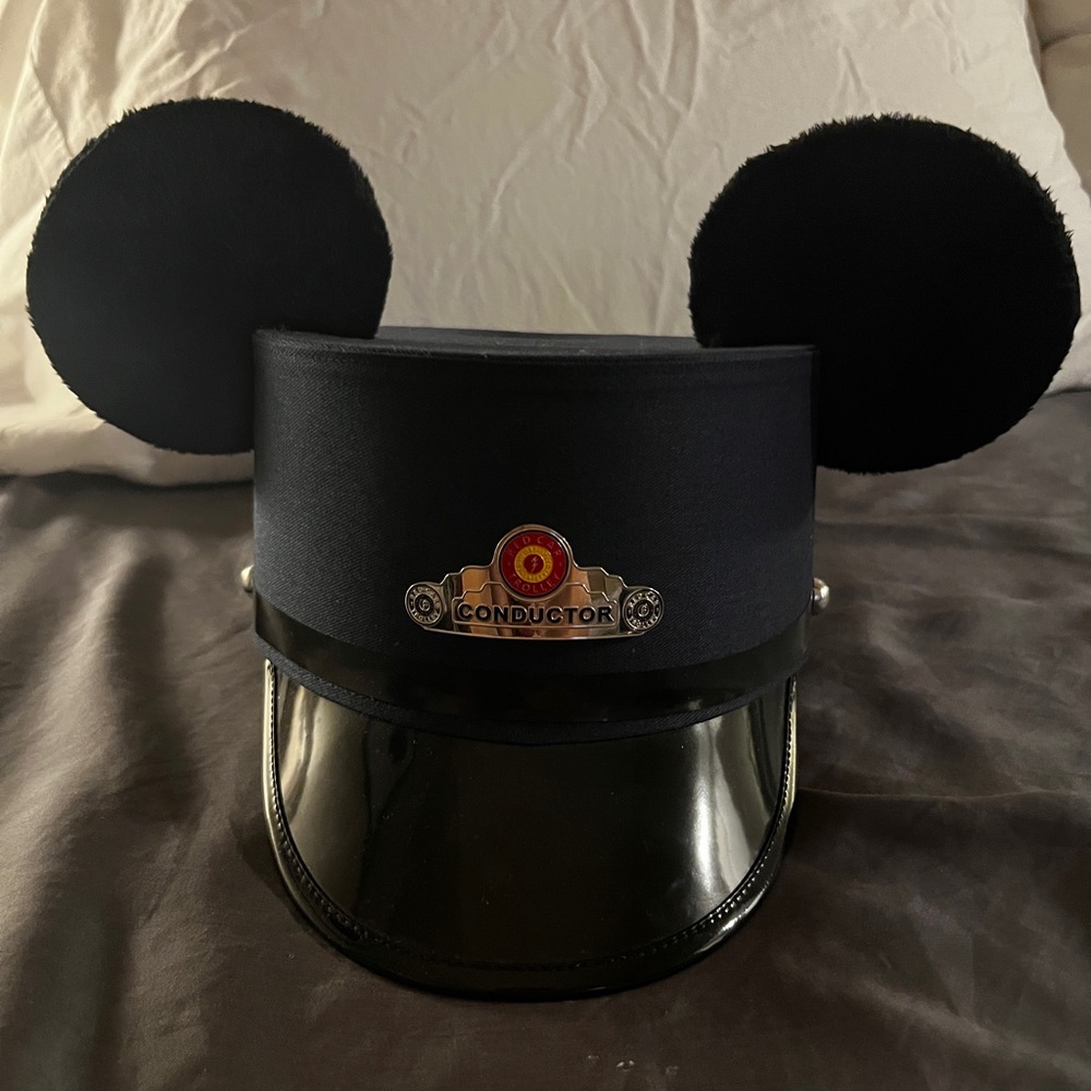 Mickey conductor hat with ears.